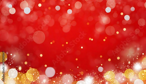 christmas gift wallpaper in red plus bokeh with copy space