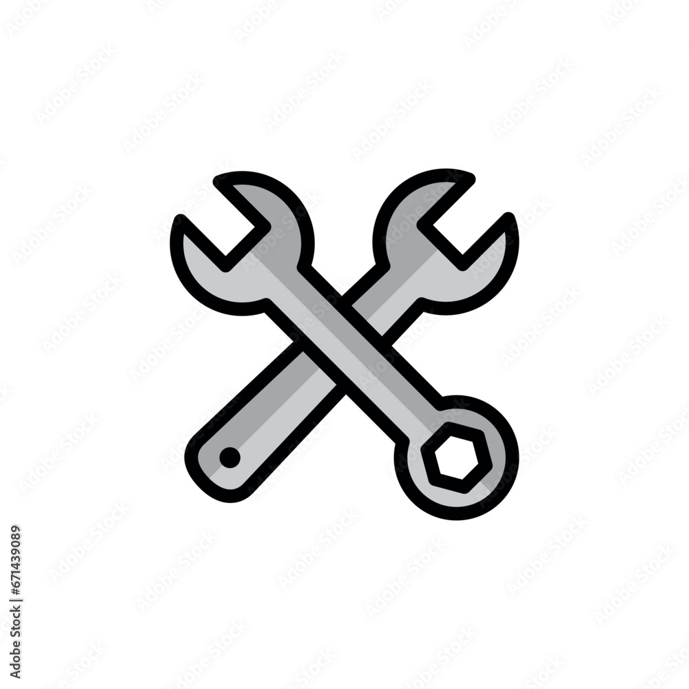 Wrench Icon Vector Design Template Wrench Icon Vector Design Template