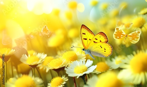 butterfly on yellow flower © Muskan