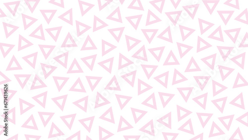 Pink and white seamless geometric triangle pattern