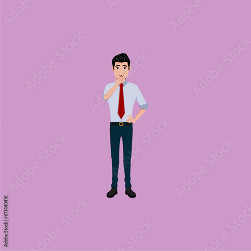 vector pose of office people doing activities character