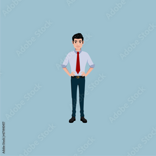 vector pose of office people doing activities desk