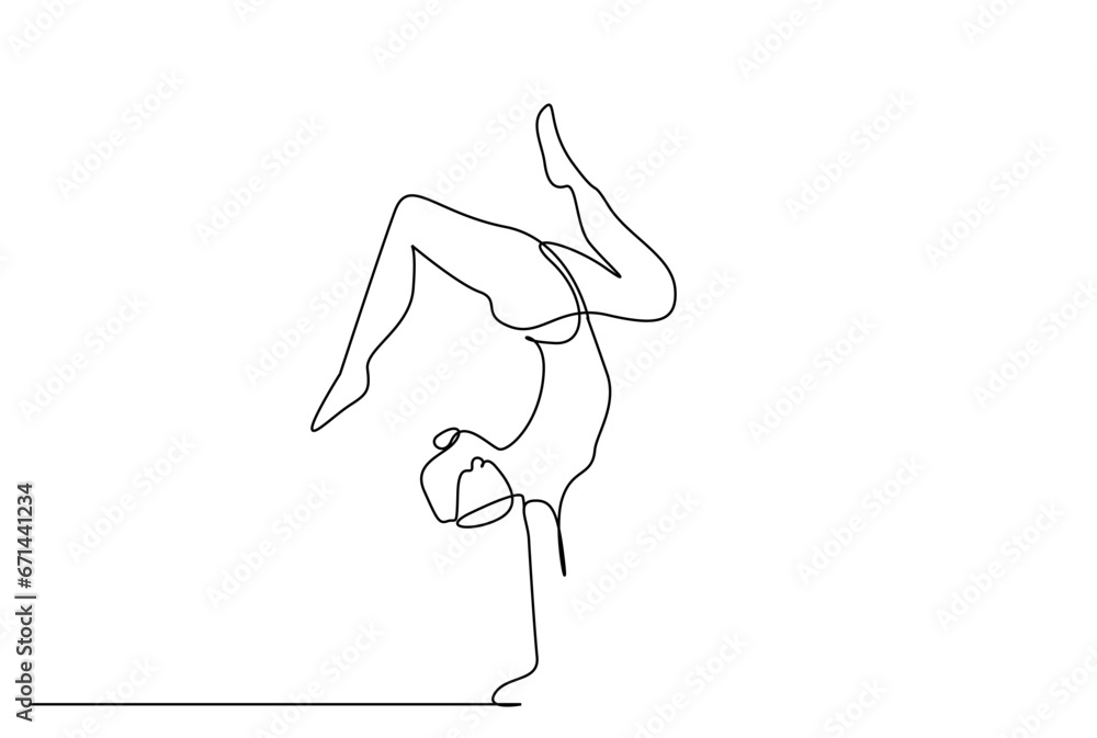 young healthy fit woman yoga sport balance peace life line art design young healthy fit woman yoga sport balance peace life line art design