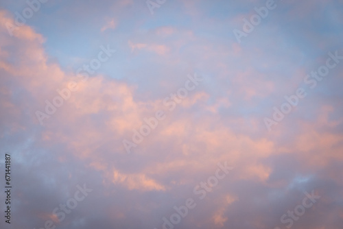 sunset sky with clouds