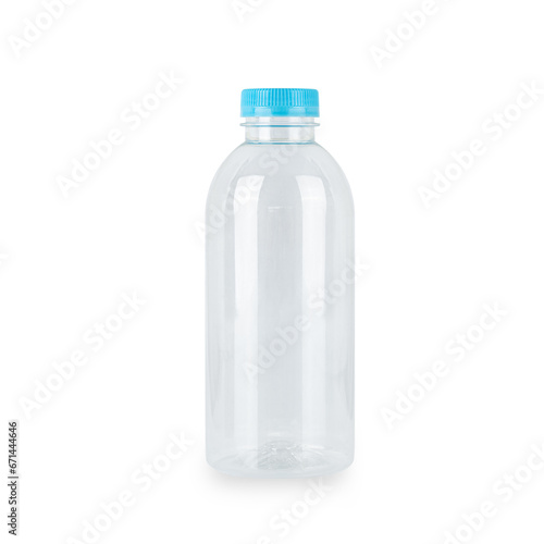 A water bottle isolated on white background. With Cliping Path. Water bottle Mockup.