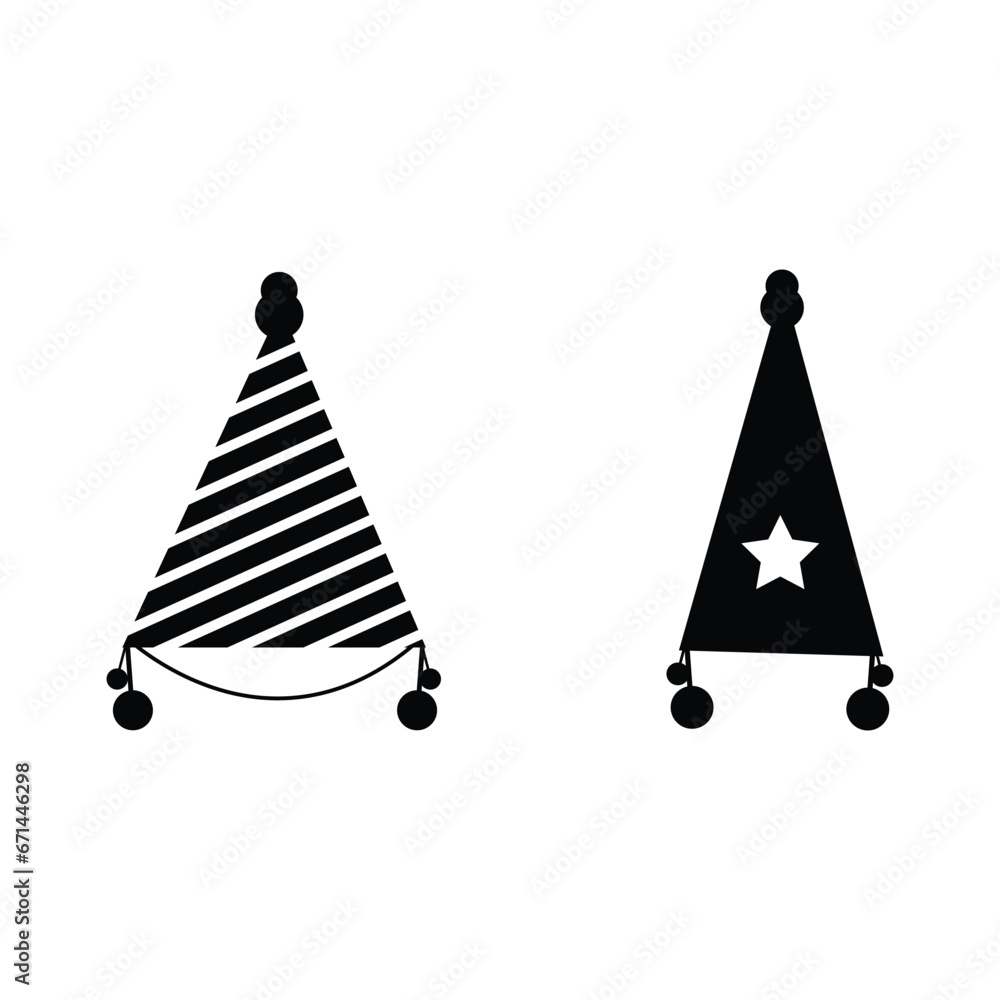 Birthday hat vector isolated on white background. Birthday hat vector isolated on white background.