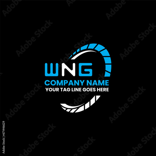 WNG letter logo vector design, WNG simple and modern logo. WNG luxurious alphabet design   photo