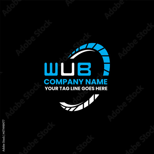 WUB letter logo vector design, WUB simple and modern logo. WUB luxurious alphabet design   photo