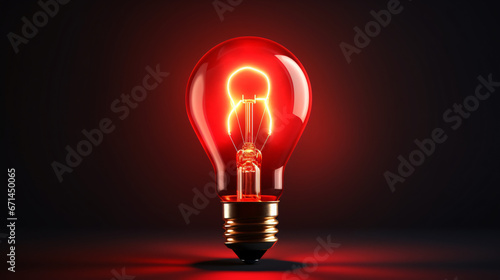 Glowing Red bulb.