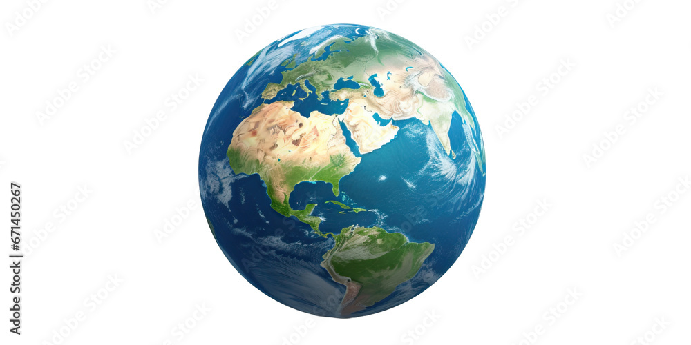 earth planet isolated on white background cutout