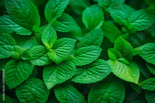 Captivating Mint Leaves in 4K HD Ultra High-Quality Close-Up Photography.