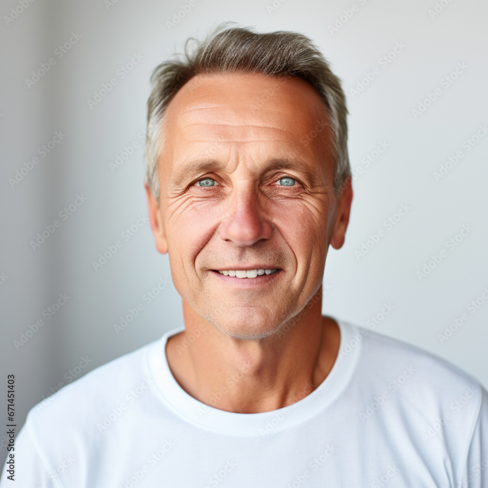Portrait Happy Smile Man under photo studio light Portrait Happy Smile Man under photo studio light