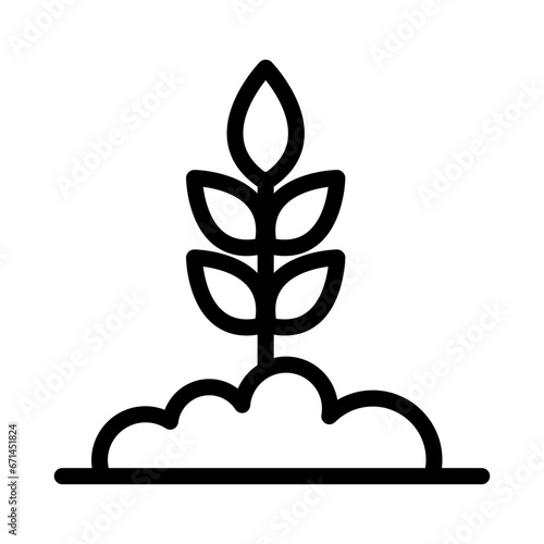 Organic plant icon. Agriculture icon or farming icon