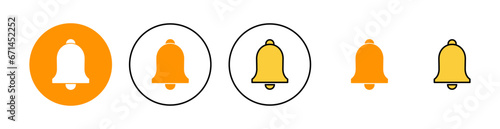 Bell Icon set for web and mobile app. Notification sign and symbol for web site design