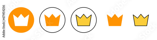 Free Download Crown icon set for web and mobile app. crown sign and symbol - GFXLoad