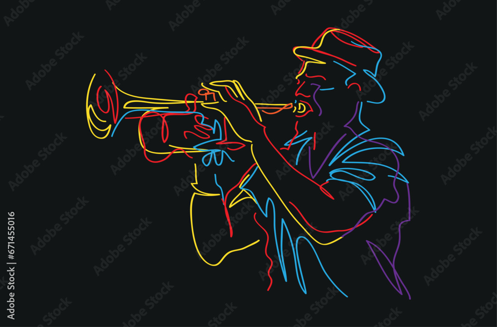 Trumpet jazz player 