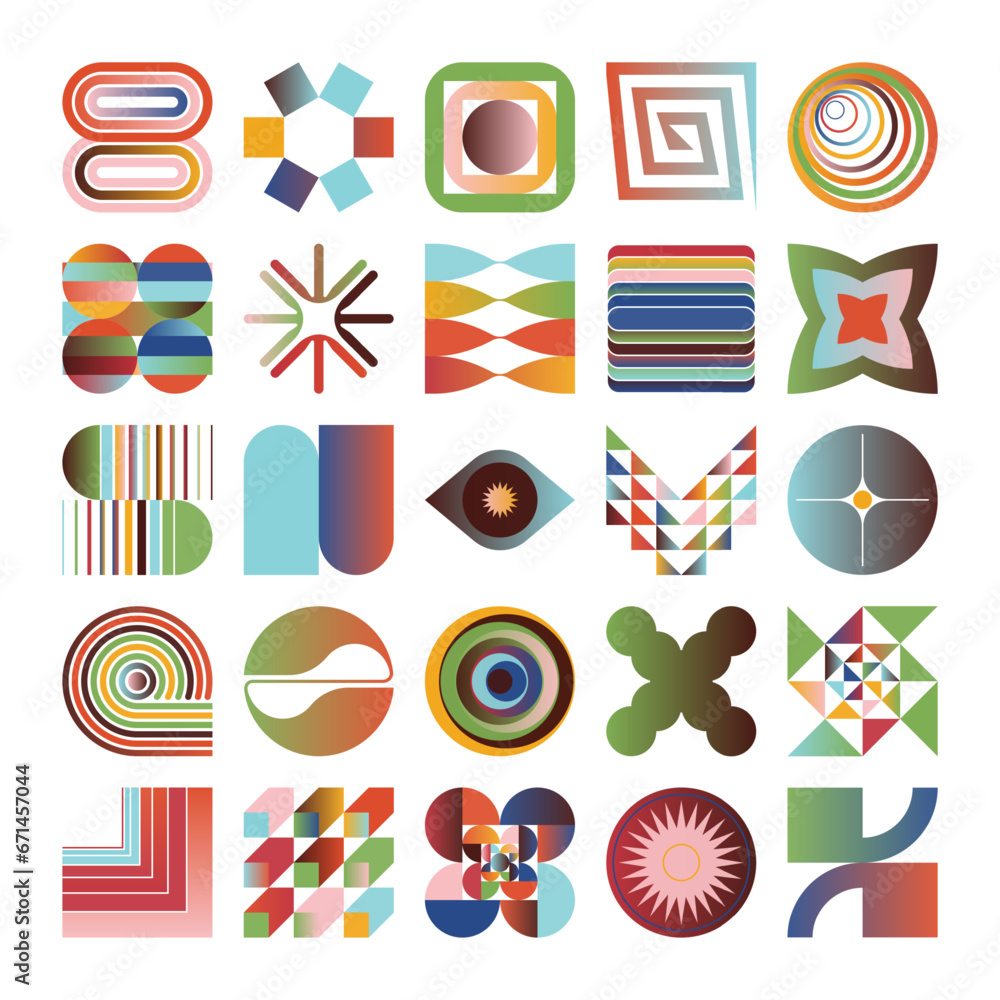 Modern Vector Graphics Collection Of Various Geometric Shapes and Abstract Forms Modern Vector Graphics Collection Of Various Geometric Shapes and Abstract Forms