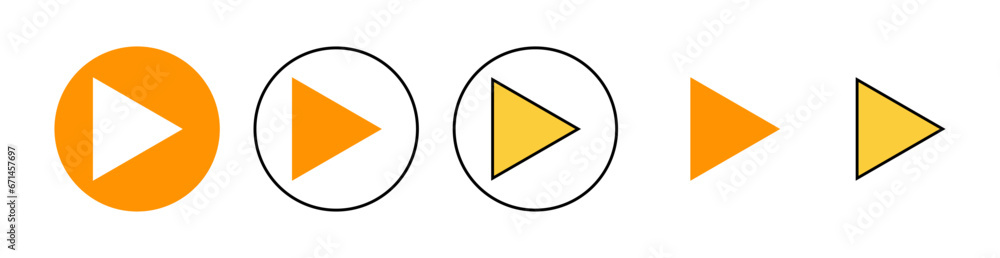 Play Icon set for web and mobile app. Play button sign and symbol Play Icon set for web and mobile app. Play button sign and symbol