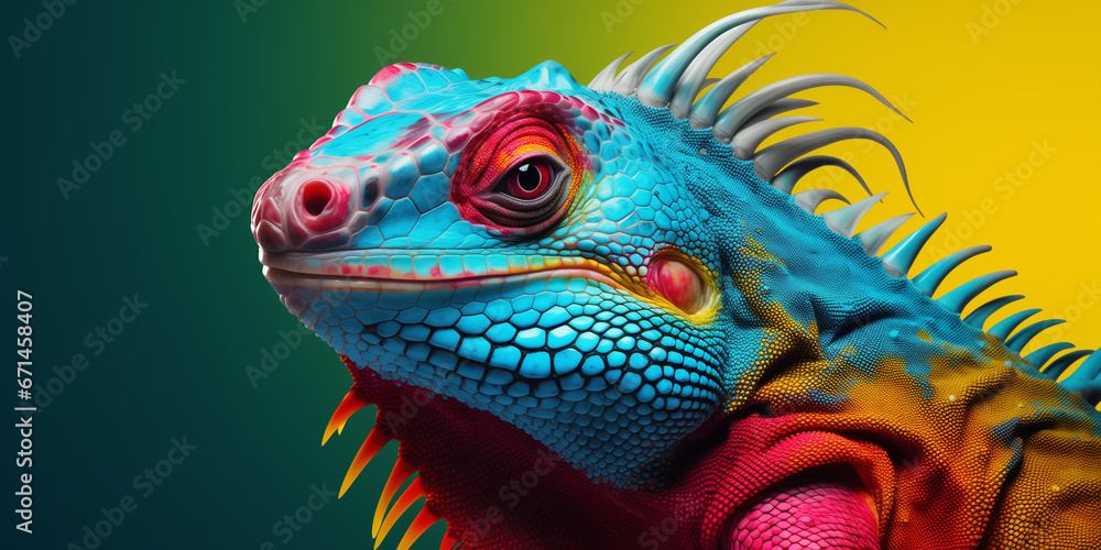 Bright and colorful animal poster. Bright and colorful animal poster.