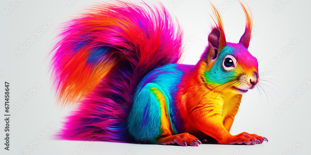 Obraz premium Bright and colorful animal poster.