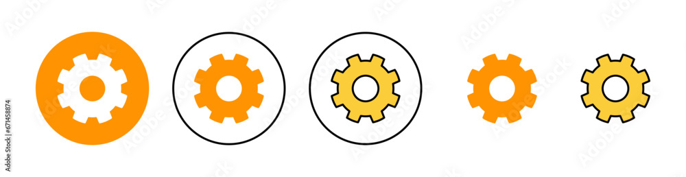 setting Icon set for web and mobile app. Cog settings sign and symbol. Gear Sign setting Icon set for web and mobile app. Cog settings sign and symbol. Gear Sign