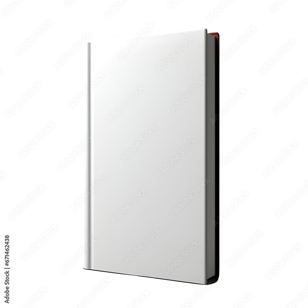 blank book mockup isolated on transparent background ,empty a4 book png ,generative ai