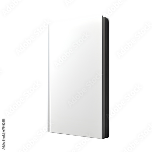 blank book mockup isolated on transparent background ,empty a4 book png ,generative ai