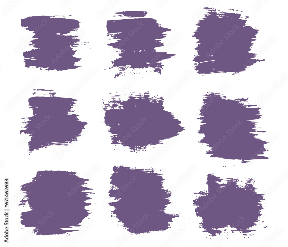 Fototapeta premium Distressed brush stroke purple texture banner