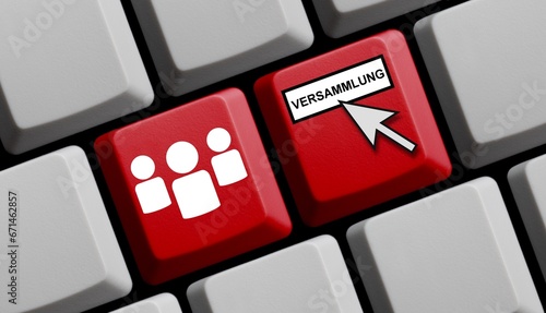 Photos Versammlung online - Computer Tastatur