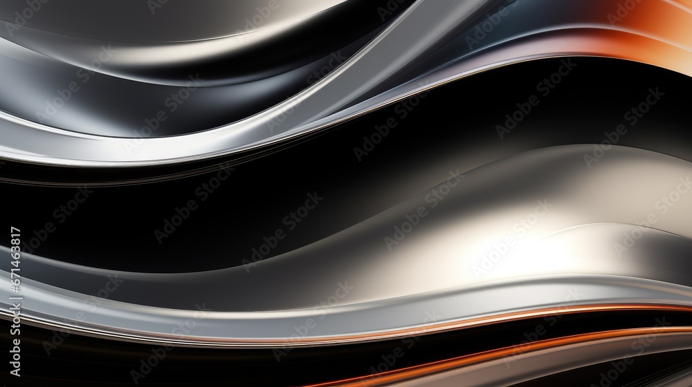 Obraz premium Chrome Metal Wave Background