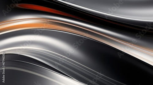 Chrome Metal Wave Background © Praphan