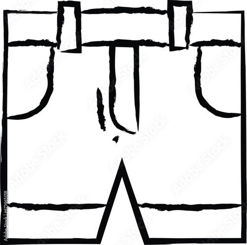 Shorts hand drawn vector illustration