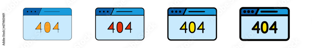 Icones pictogramme symbole Fenetre ordinateur interface site web erreur 404 couleur bleu Icones pictogramme symbole Fenetre ordinateur interface site web erreur 404 couleur bleu