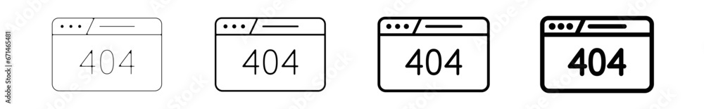 Icones pictogramme symbole Fenetre ordinateur interface site web erreur 404 Icones pictogramme symbole Fenetre ordinateur interface site web erreur 404