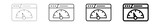 Icones pictogramme symbole Fenetre ordinateur interface site web compteur debit vitesse