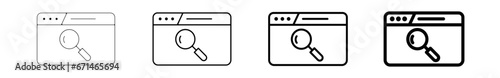 Icones pictogramme symbole Fenetre ordinateur interface site web rechercher chercher