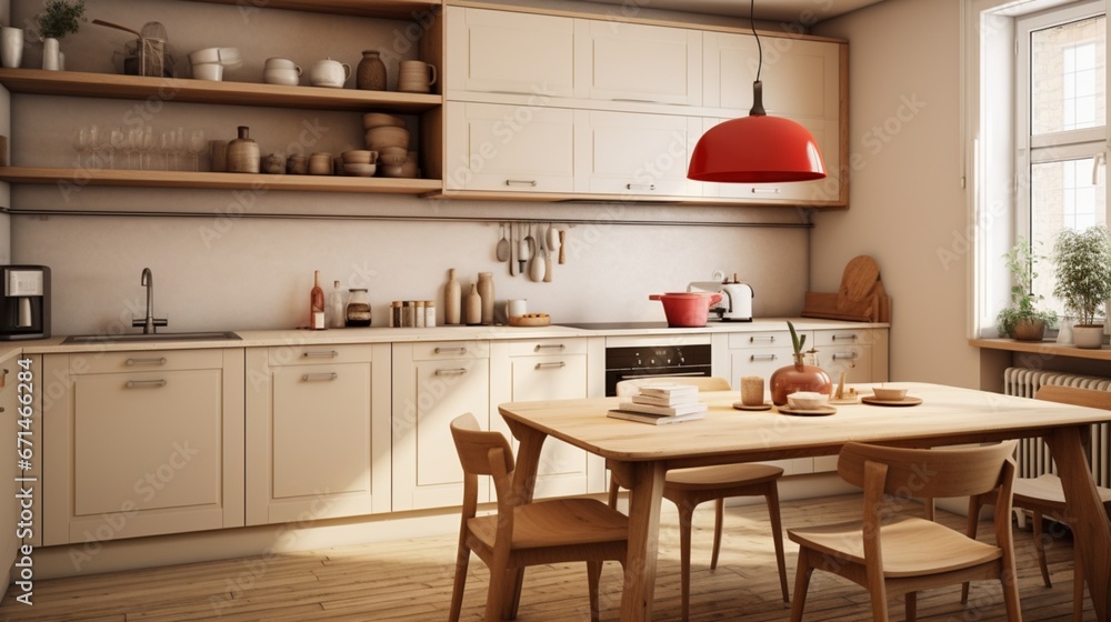 modern interior with kitchen generated by AI modern interior with kitchen generated by AI