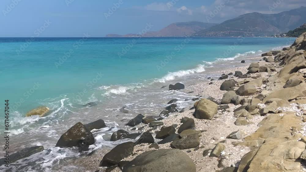 Wild Mediterranean Beauty: Azure Sea, Clear Cliffs, and the Untamed Shoreline - Nature's Majestic Display of Coastal Serenity Wild Mediterranean Beauty: Azure Sea, Clear Cliffs, and the Untamed Shoreline - Nature's Majestic Display of Coastal Serenity