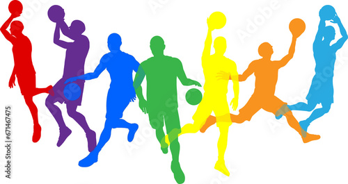 Basketball Silhouette Players Player Silhouettes photo