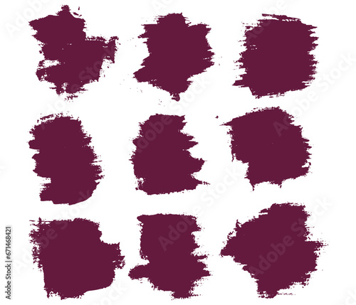 Vector red color illustration brush line