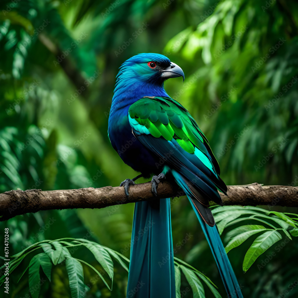 Fototapeta premium blue and green macaw
