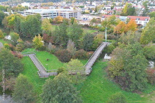 Treuchtlingen - Kurpark - Brücke mit Steg photo