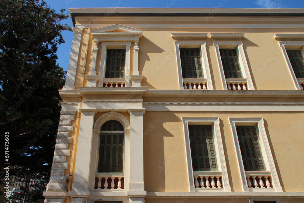old hall (historic museum) in heraklion in crete in greece 