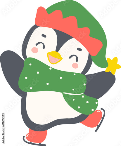 Cute Christmas Penguin 
