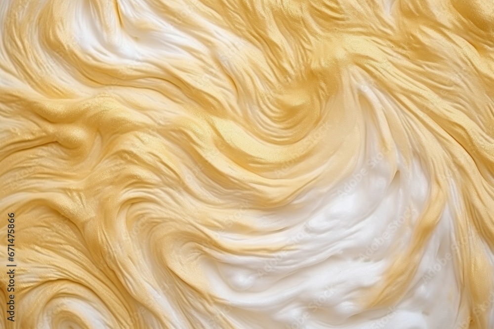 macro texture swirl of white vanilla ice cream. macro texture swirl of white vanilla ice cream.