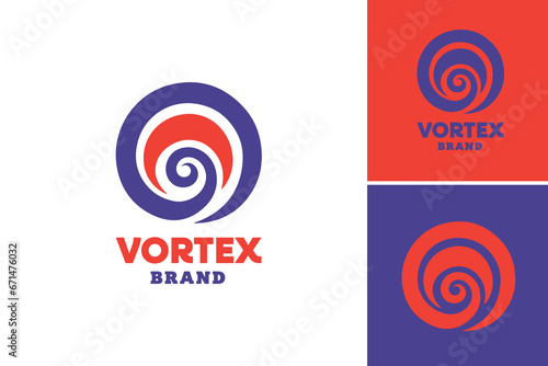 Valokuva Vortex Brand Logo - A dynamic and captivating design asset suitable for businesses or brands looking for a modern and attention-grabbing logo that conveys a sense of energy and movement