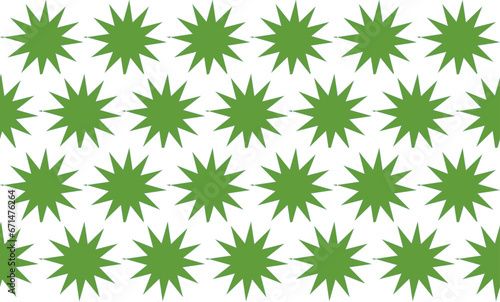 seamless pattern with green star, seamless background with green sun pattern repeat style, replete image desig, fabric printing or Christmas wallpaper