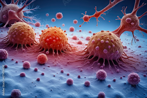 Cancer cells vis photo