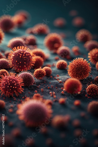 Coronavirus background.bacteria germs microorganism virus cell