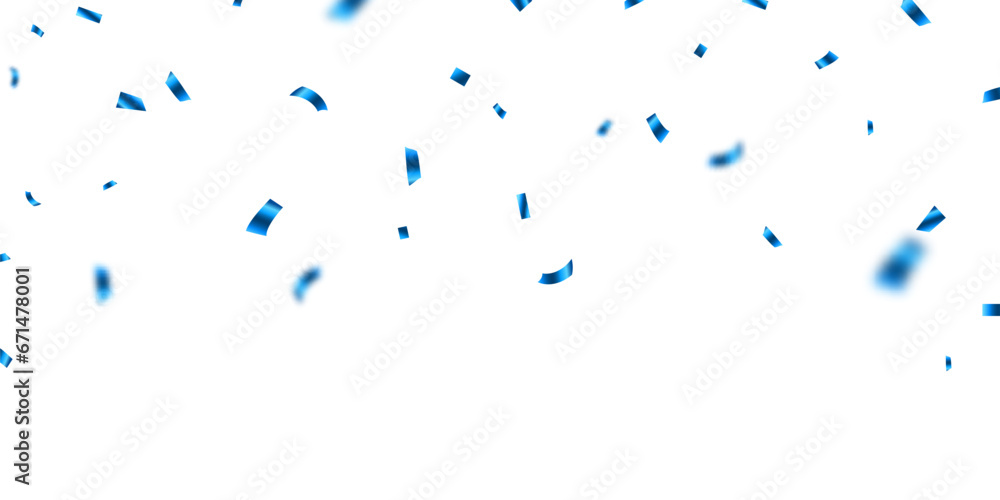 beautiful blue confetti background for celebration party Vector illustration